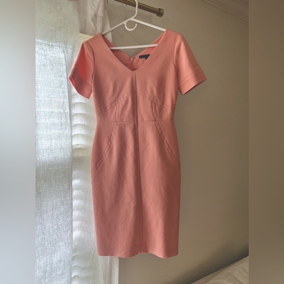 Antonio Melani salmon (peachy) pink dress. Size 2. Very flattering shape! - Picture 3 of 3
